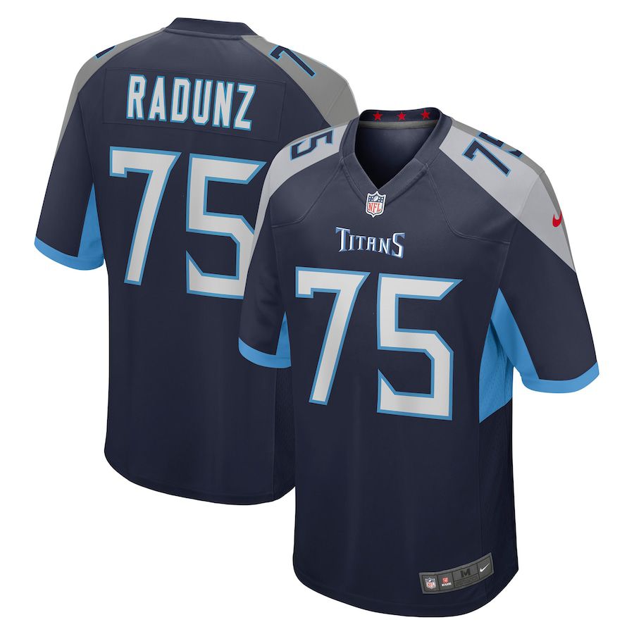 Men Tennessee Titans #75 Dillon Radunz Nike Navy Game NFL Jersey->tennessee titans->NFL Jersey